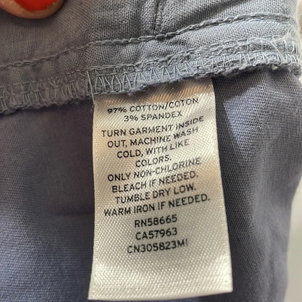 EUC Caslon Camo Crop Chinos in Blue Size 16 - Picture 5 of 6